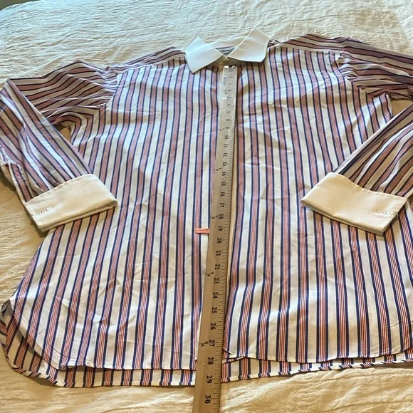 Turnbull & Asser Multicolor Striped Dress Shirt 16.5 - Picture 7 of 8